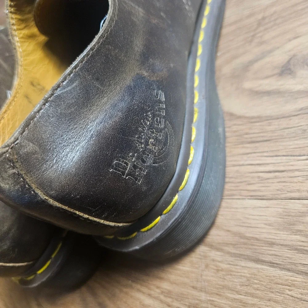 Doc Dr Martens US Mens Sz 11 Stanton Brown Leather Distressed Oxford Shoes‎